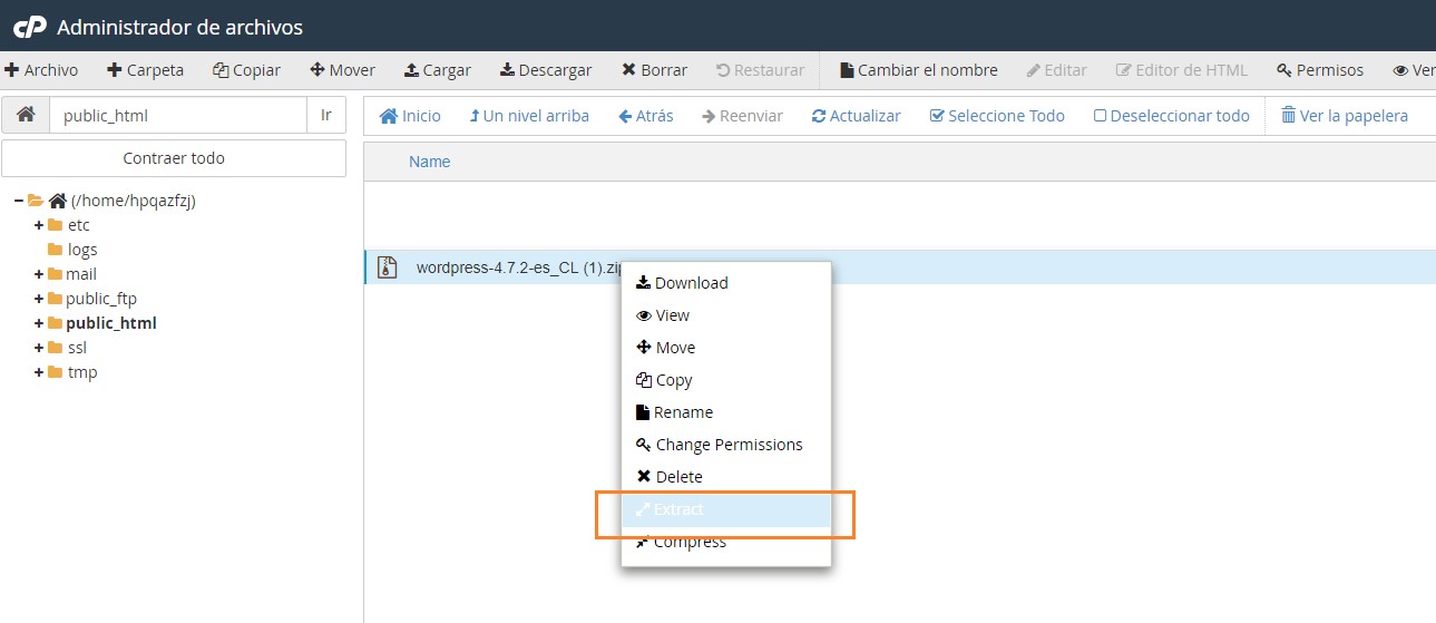 Instructivo instalación de wordpress