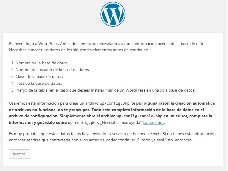 Instructivo instalación de wordpress
