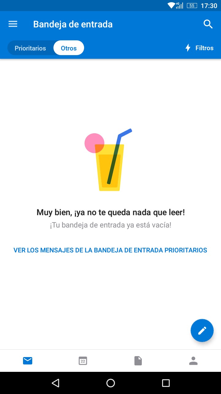 Configuración de correos en el dispositivo movil